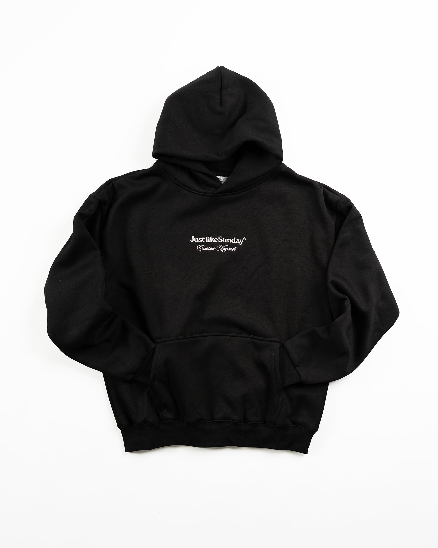 Premium Black Oversized Hoodie – Just like Sunday