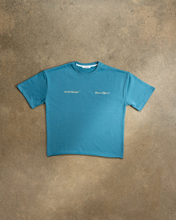 French Terry Summer Tee – Powder Blue