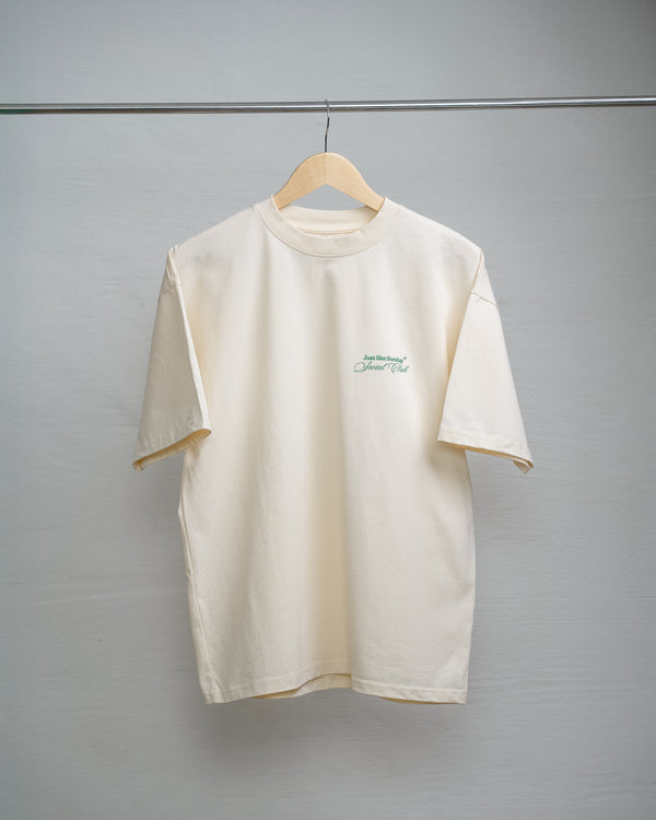 Social Club Off-white & Green T-shirt
