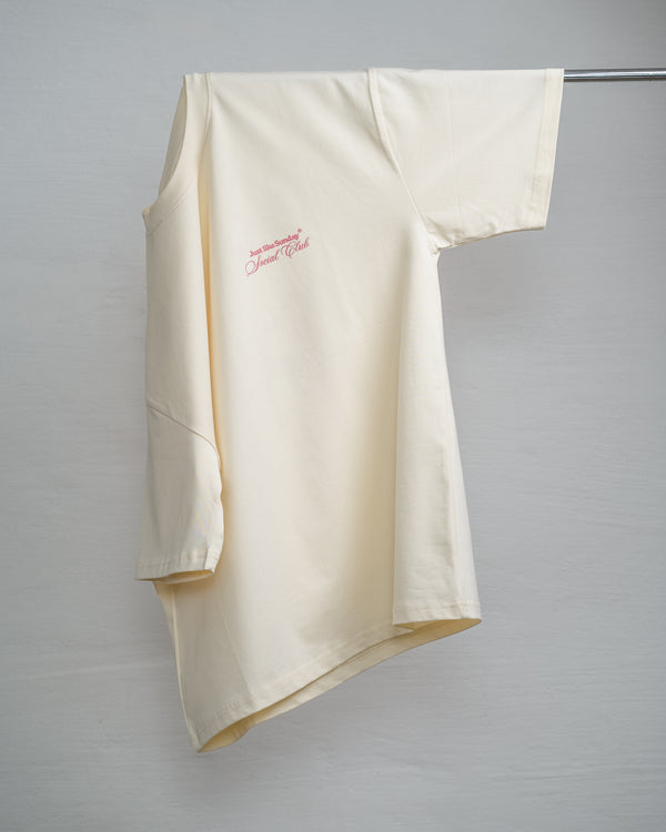 Social Club Off-white & Pink T-shirt