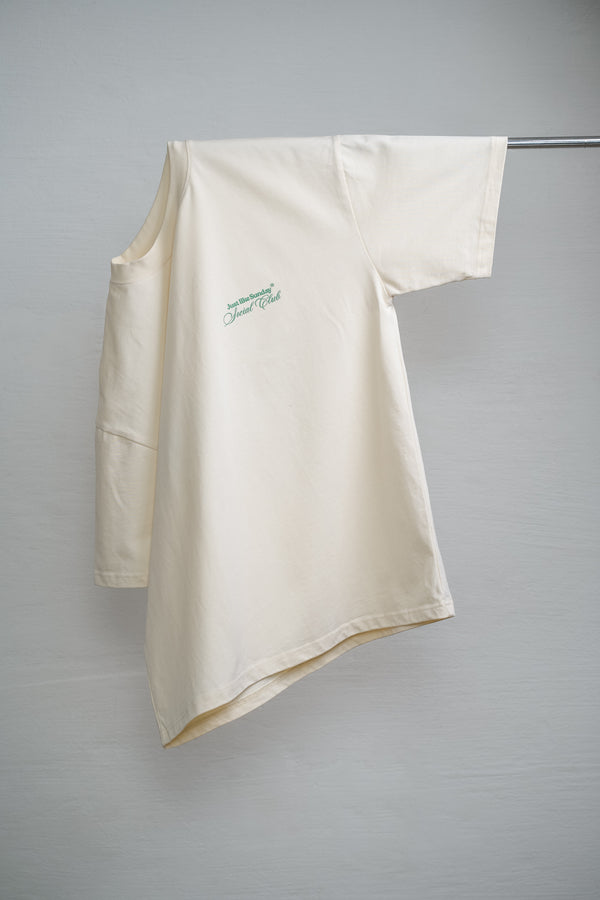 Social Club Off-white & Green T-shirt