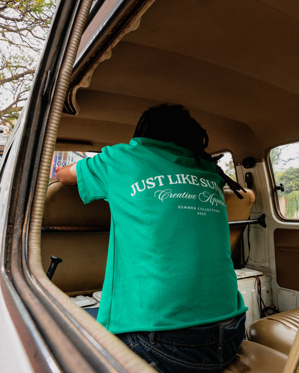 French Terry Summer Tee – Jade Green