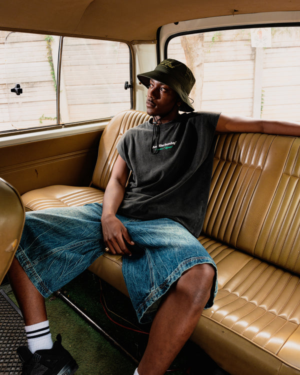 Acid Wash Vest – Charcoal Grey