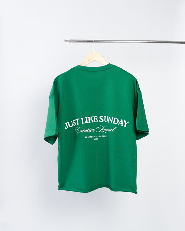 French Terry Summer Tee – Jade Green