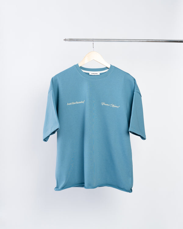French Terry Summer Tee – Powder Blue