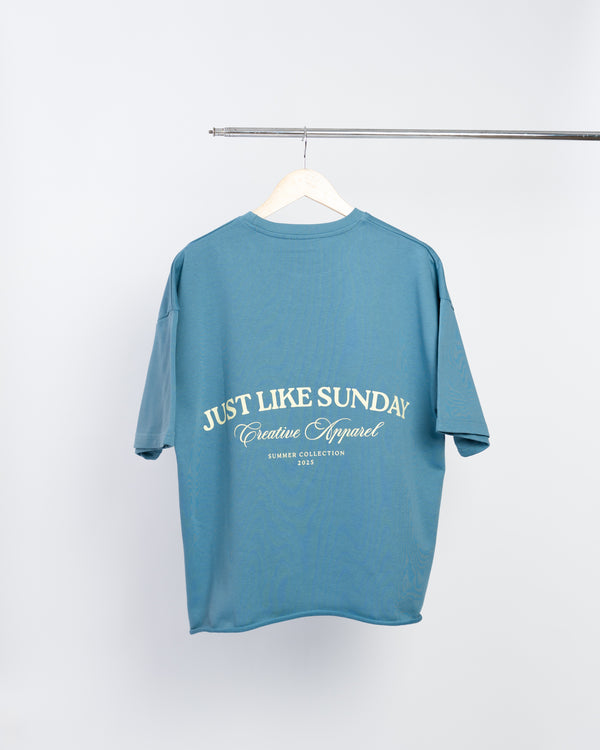 French Terry Summer Tee – Powder Blue