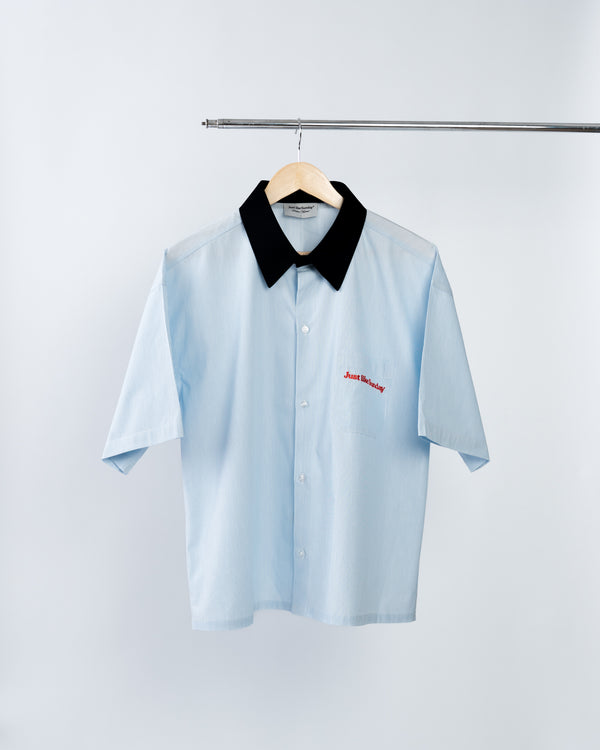 Sunday Best Pinstripe Shirt – Light Blue