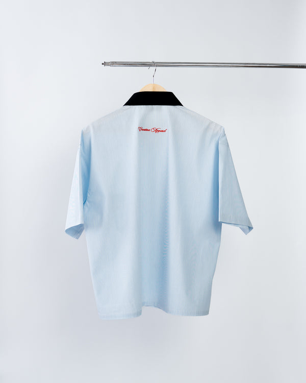 Sunday Best Pinstripe Shirt – Light Blue