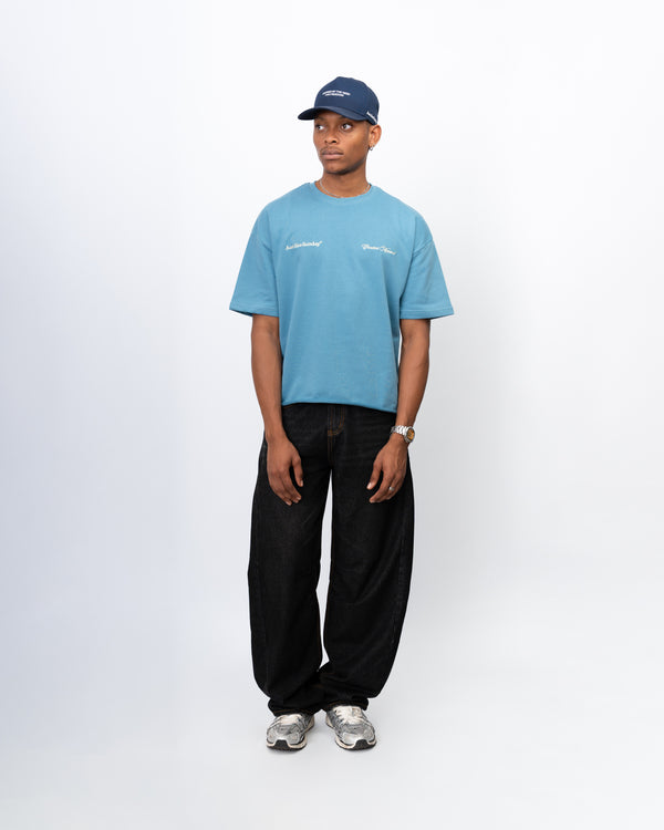 French Terry Summer Tee – Powder Blue