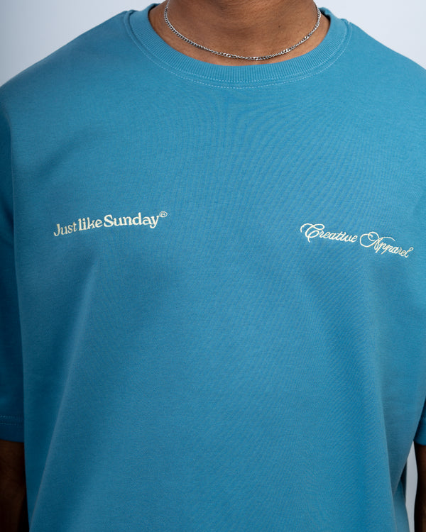 French Terry Summer Tee – Powder Blue