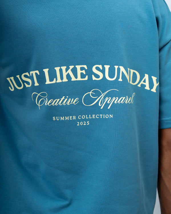 French Terry Summer Tee – Powder Blue
