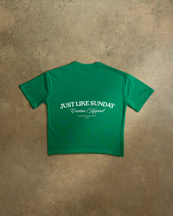 French Terry Summer Tee – Jade Green