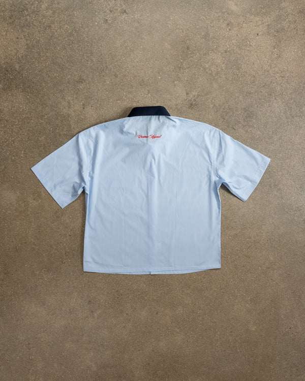 Sunday Best Pinstripe Shirt – Light Blue