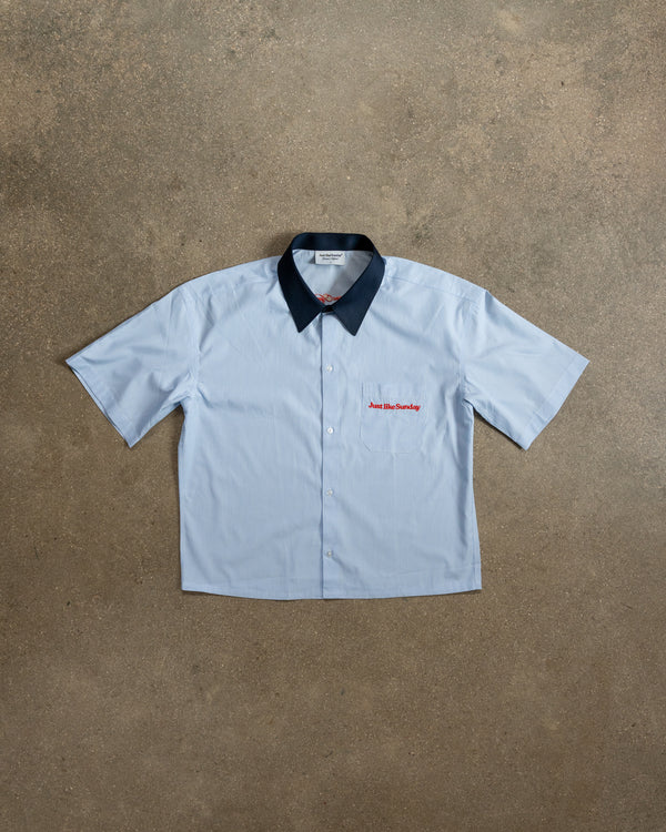 Sunday Best Pinstripe Shirt – Light Blue